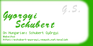 gyorgyi schubert business card
